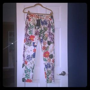 Zara Floral Print pants NWT